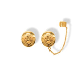 Aretes de sombrero vaquero con earcuff vista frontal